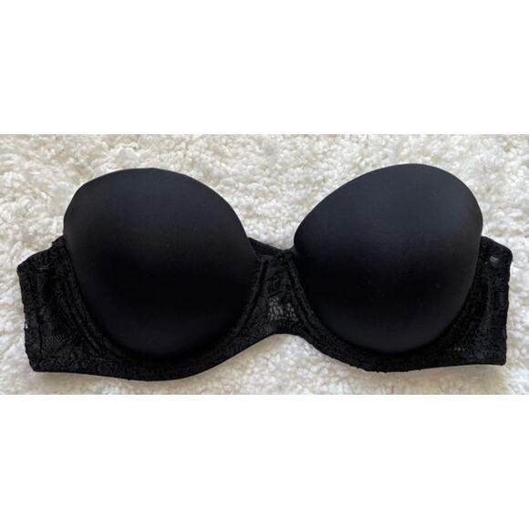 Laura Ashley Black Strapless Bra SZ 36c qwy6 - Picture 1 of 2